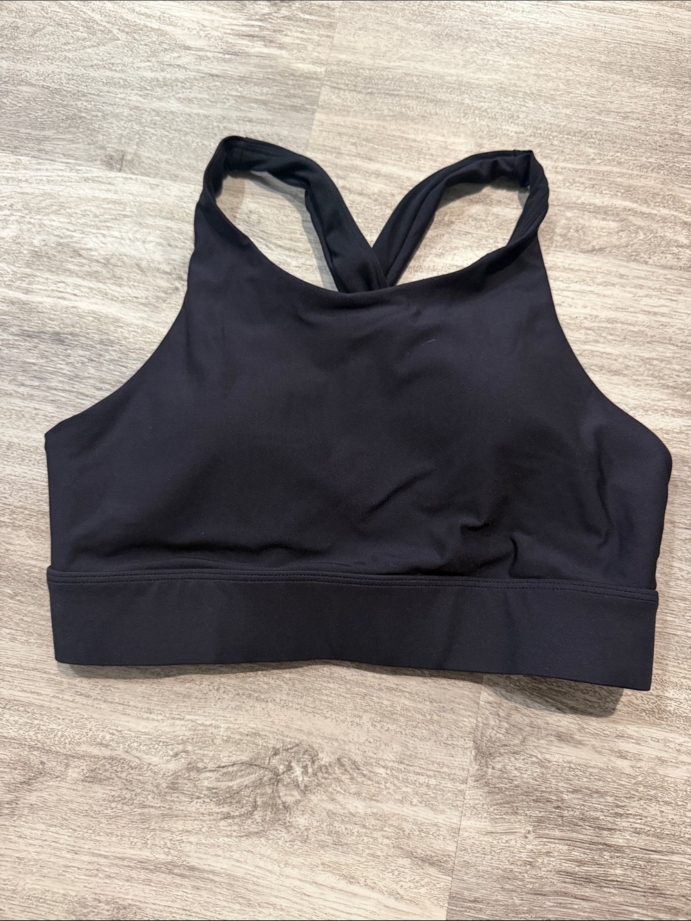 Fabletics Black High-Neck Sports Bra - Small
